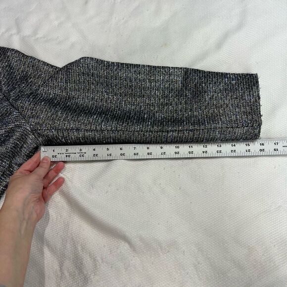 Chico’s‎ Silver Boucle Single Clasp Blazer 2 L Women’s - Picture 6 of 8